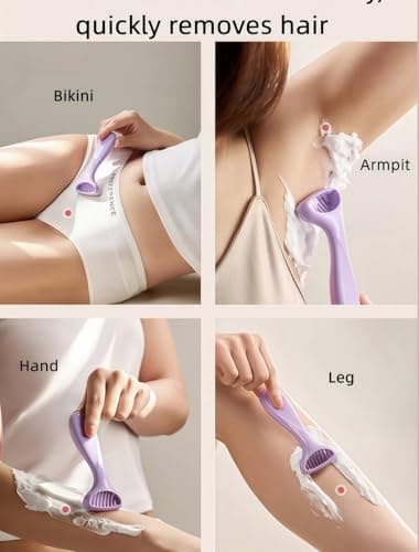Travel Razors 3 Pack, Mini Travel Razors for Underarms, Bikini Line & Body, Gentle Compact Hair Removal Tools Suitable for Sensitive Skin — view 4
