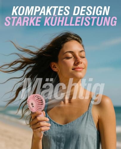 SABRENT ChillyPop Portable Handheld Mini Fan, USB-C Rechargeable, 3 Speed — view 2