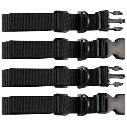 PEAPIN 2 Pairs Adjustable Backpack Chest Strap With Black D-Ring