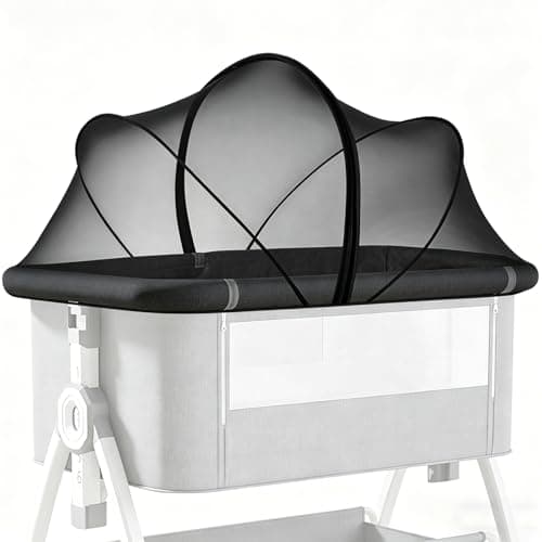Fine Mesh Cot Mosquito Net with Zipper for Kids Travel Crib, 60×105CM