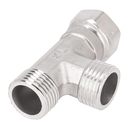 Universal Ball Valve Adapter Valve 3 Way Diverter T Shape Converter for Bath Toilet/Bidet Sprayer Shower Head/G1/2 Pipe Fittings — view 4