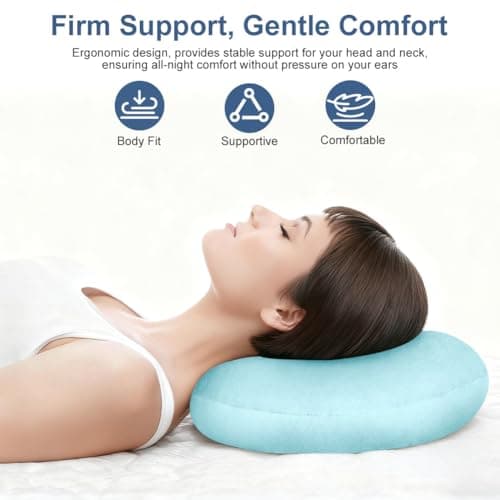 AOOSA Piercing Pillow, Blue Ear Piercing Pillow for Side Sleepers — view 4