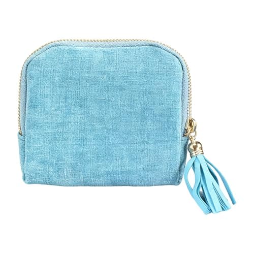 Velvet Jewelry Pouch with Zipper, Necklace Bracelets Ring Organizer
