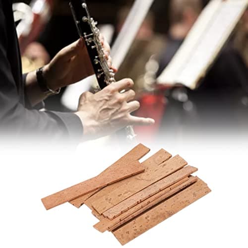 10Pcs Premium Cork Sheet for Clarinet and Saxophone, Music Instrument Joint Repair Kit, Wood Colour,Wind instrument accessories — view 3