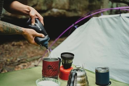 LifeStraw Peak Series - Collapsible Squeeze Bottle Water Filter System – 650ml for Trail Running, Through Hiking, Travel, Cycling, and Fishing, Dark Mountain Gray — view 6