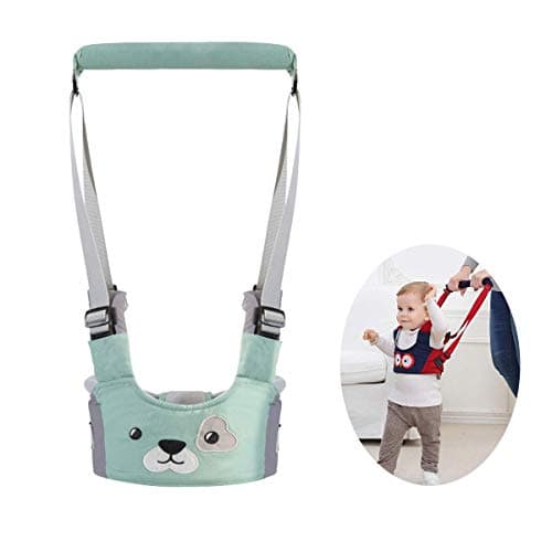 Felly Baby Walker Harness, Baby Walking Assistant Helper Kid Toddler Safe Walking Breathable Safety Belt for Children, Infant, Gift for Baby Shower, Adjustable (Green) — view 3