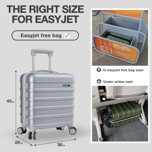 CabinMax Underseat Cabin Suitcase, Easyjet Cabin Bag 45x36x20 Hand Luggage — view 5