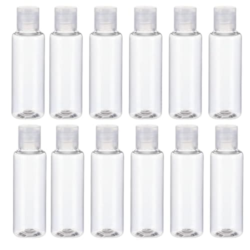 LHQYKHOZ 12pcs 25ml Airline Approved Leak-Proof Flip Cap Travel Bottles for Toiletries