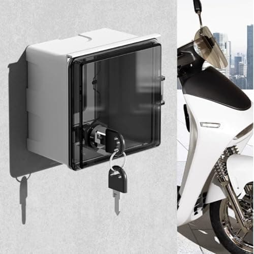CWOQOCW Outdoor Socket Waterproof Wall Plate Box With Lock,Outdoor Socket Lock Box For Electric Vehicle Charging And Garden Use, Black Transparent(Black transparent) — view 4