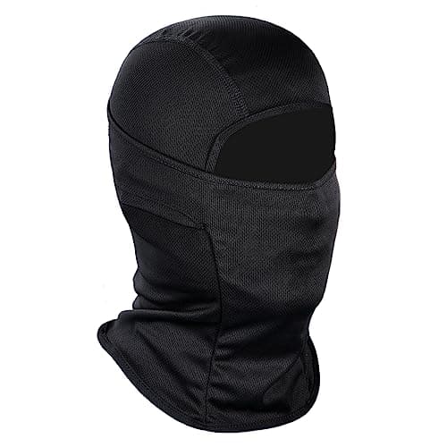 Achiou Balaclava Face Mask, Ski Mask UV Protector Lightweight for Motorcycle Cycling Running Black