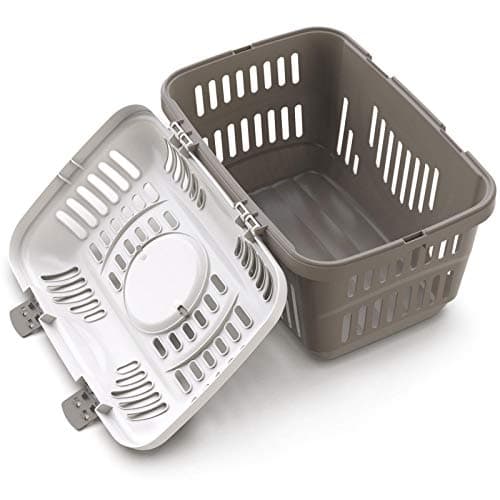 CAT CENTRE Beige & Cream Pet Carrier Basket, Top Entry, Dog Cat Puppy — view 2
