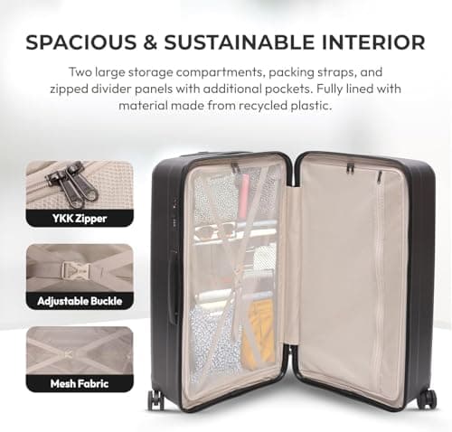 Aerolite Large 108L Polypropylene Hard Shell Trunk Suitcase, 4 Wheels — view 6