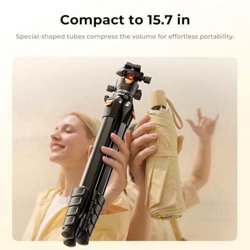 K&F CONCEPT 63"/162cm Travel Compact Tripod for Camera — view 2