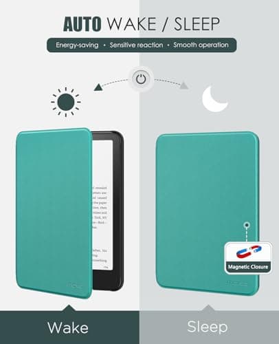 MoKo Case for 7" Kindle Paperwhite 12th Gen&Colorsoft 2024, Jade Green — view 5