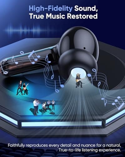 ZIUTY Wireless Earbuds, Bluetooth 5.4 Ear Buds with HiFi Stereo Deep Bass — view 2
