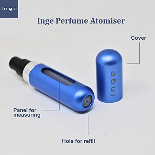 Inge Perfume Atomiser Set 5PCS | Refillable Mini Perfume Travel Bottle & Atomiser Spray Bottles | 5ml Portable Fragrance/Aftershave Atomisers for Men & Women | Ideal Travel Accessories — view 6