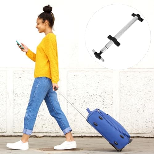 ifundom Adjustable Telescopic Suitcase Handle Luggage Accessory Made of Sturdy Aluminum Alloy Scalable Length and Easy to Install for Travel Suitcases and Luggage — view 4