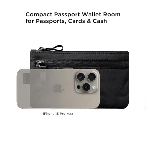 ALPAKA Zip Clutch, Men's Zipper Wallet with Card Slot for Travel, Black — view 2