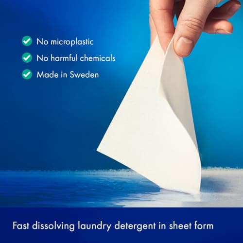 OceanSaver Eco Laundry Detergent Sheets | Non-Bio | Eco-Friendly, Biodegradable & Freshly Scented | Zero-Waste & Removes Tough Stains | Vegan, Plastic & Cruelty-Free | Plant Based Formula (30 Washes) — view 5