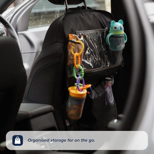Nuby Backseat Car Organiser with Multiple Storage Sections & Tablet Pocket — view 2