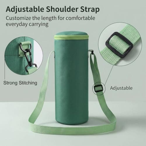 WSXQAZ Wine Cooler Bag, Water Bottle Carrier Bag with Shoulder Strap Insulated & Padded Portable Sports Water Bottle Bags Insulated Bottles Cool Bags for Men Women Hiking — view 5
