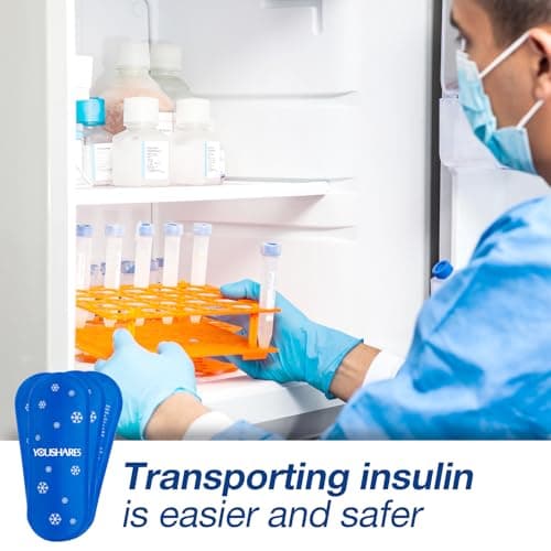 YOUSHARES 4 Nylon Ice Packs for Insulin Cooler Travel Case - Insulin Cooler Gel Packs Reusable Ice Packs Suitable for Diabetic Insulin Case (4 Packs) — view 4