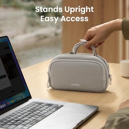 tomtoc Electronic Organizer Travel Case, Dual Compartment Tech Organization — view 3