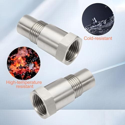 2 Pcs O2 Oxygen Sensor Adapter, M18 x 1.5 Steel Sensor Spacer with Filter — view 6