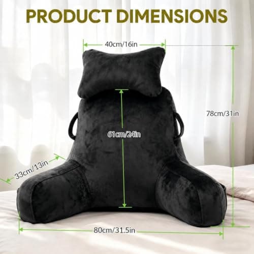 Reading Pillow, Extra Large 78cm/31in Bed Rest Pillow, Cuddle Cushion — view 2
