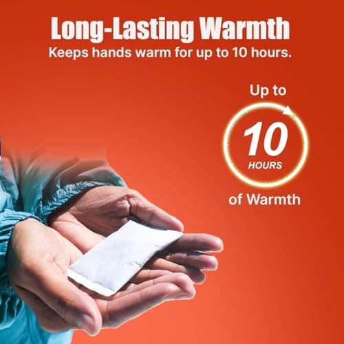 azark Unisex Disposable Hand Warmers, Up to 10 Hours Heat Instant Fast Heating Packs for Men & Women Portable Pocket Size, Ideal for Sports, Camping, Hiking, Travel, Skiing, Cold Weather (Pack of 40) — view 3
