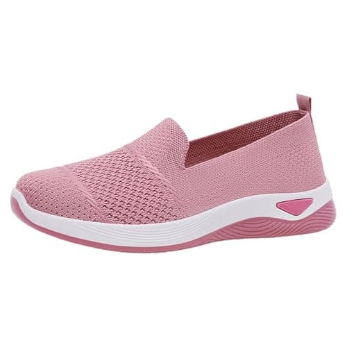 cfpqv Slip On Trainers Women's Orthopaedic Shoes Lightweight Mesh Sports Shoes Breathable Trainers Walking Shoes Gym Fitness Running Shoes Running Walking Road Running Shoes Bequme Slip-On Shoes Size — view 3