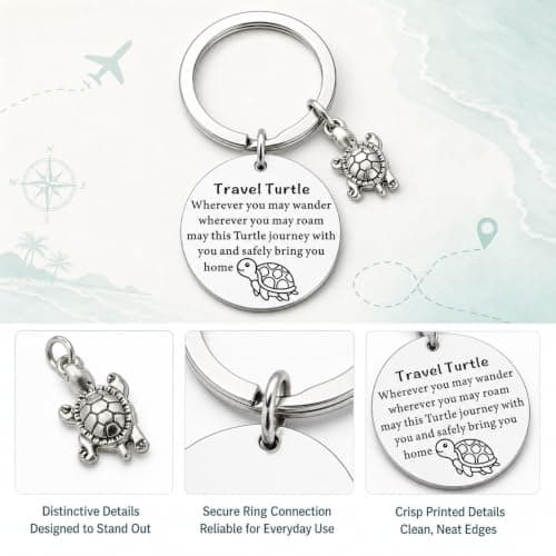 prezentz Travel Makeup Bag with Travel Turtle Keyring for Women Travellers — view 6