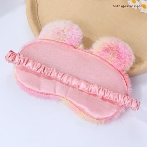 OMEIU 1 Pcs Kids Eye Masks for Sleeping, Kids Eye Mask, Colourful Unicorn Animal Soft Plush Sleeping Mask, Kids Sleeping Mask for Girls Children Travel Party Fillers (Capybara, One Size) — view 6