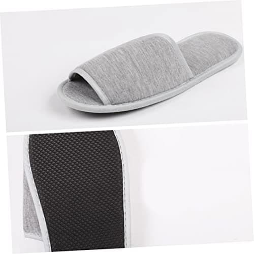 Healvian Portable Travel Slippers Lightweight Foldable Open Toe Sandals with Soft Knitted Upper Waterproof Sole for Home Hotel Use with Drawstring Bag — view 2