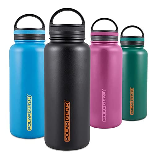 Polar Gear 1L Insulated Water Bottle - 2 Lids - Leakproof Stainless Steel — view 5