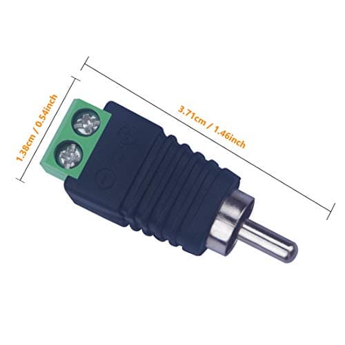 Iskueal Xwell RCA Male Screw Terminal Connector, Solderless for AV — view 3