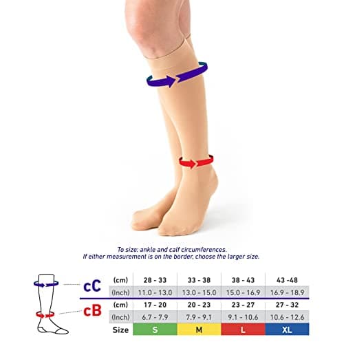 Neo-G Travel Flight Socks for Women and Men - Graduated Compression - For Flying, Mild Varicose Veins, Long Haul Flights, Improving Circulation, Aching Legs - Class 1 Medical Device - Beige - XL — view 6