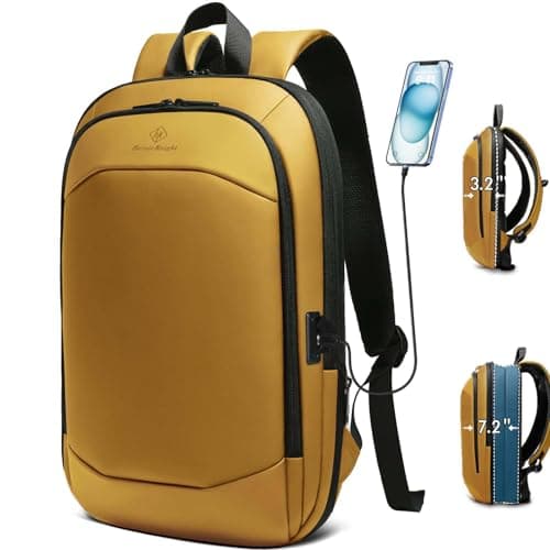 HEROIC KNIGHT Laptop Backpack, Anti Theft Travel Rucksack 17Inch-Yellow