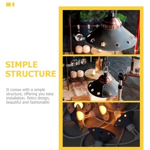 NESTINGHO 2pcs Leather Lampshade for Outdoor Camping Lamps, Comfortable to Hold and Easy Installation, Retro Style Black Leather Light Cover Suitable for Tent Shade and Travel Use — view 3