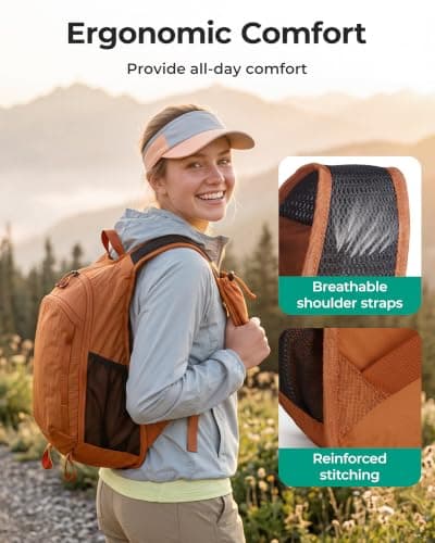 bagsmart 18L Foldable Hiking Backpack, Lightweight Water‑Resistant Rucksack — view 6
