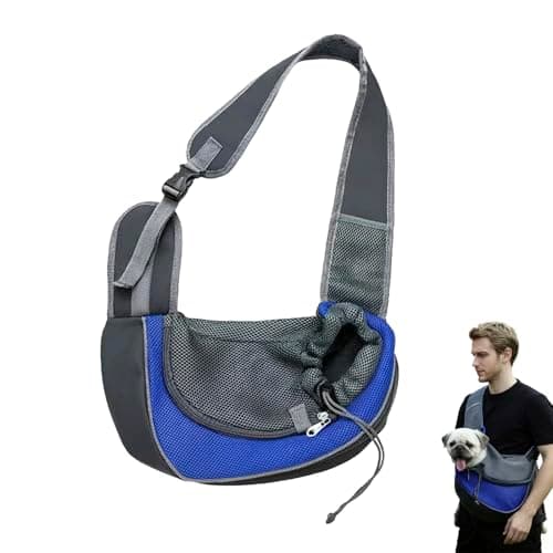 Pet Sling Carrier, Front Pocket Cat Dog Carrier Bag with Breathable Net