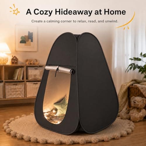 Small Sensory Tent, Pop Up Blackout Indoor Tent with Carry Bag — view 4