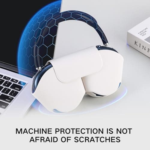 Lukvcoe Smart Case Cover for Apple AirPods Max with Sleep Mode, Beige — view 2