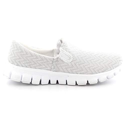 Get Fit Women’s Slip-On Walking Shoes - Lightweight Breathable Trainers with Memory Foam - Casual Work Sneakers - Comfortable Gym, Travel & Everyday Wear - Navy - UK6/EU51 — view 5