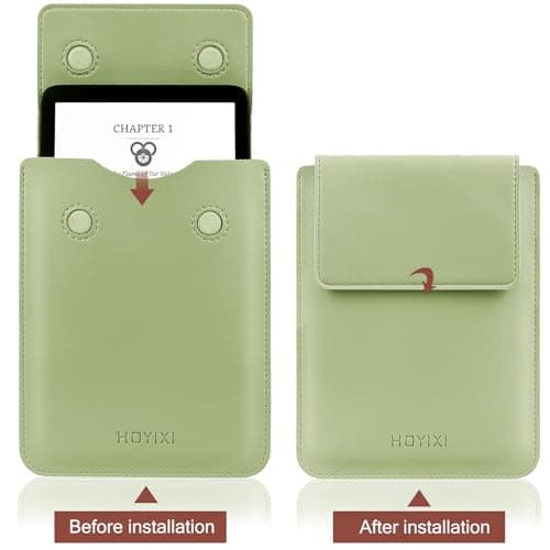 HoYiXi Universal Sleeve Case for 6.8",7" Paperwhite/Colorsoft/Signature Edition 2025 & 2021 Compatible 6.8" Kobo Clara HD/PocketBook/Tolino Protective Case for 6.8'' 7'' ebook Reader, Light Green — view 3