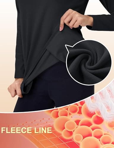 TACVASEN Thermal Tops Women Fleece Lined Shirt Women Thermal Base Layer — view 4