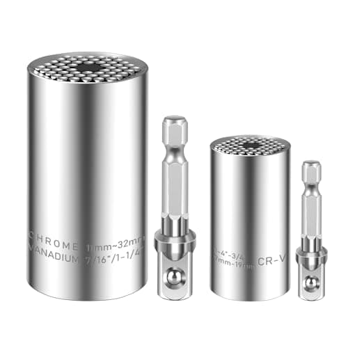 Spurtar Universal Socket Wrench Set (11-32mm 7-19mm) with Drill Adapters