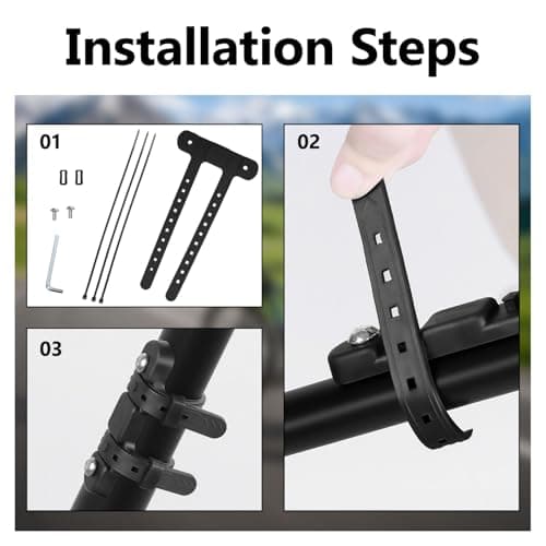 Silicone Bike Bottle Cage Mounting Base Universal Bicycle Water Bottle Holder Strap | Lightweight Durable Drink Cage Adapter for Mountain Road & Commuter Bikes | Easy Install Anti-Slip Grip (Black) — view 4