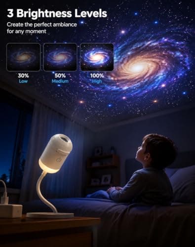 Comauo Ocean & Galaxy 5D Holographic Smart Projection Night Light，3 — view 3