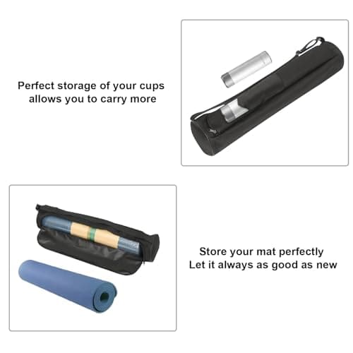 Yoga Mat Bag,Bag For Yoga mat,Full-Zip Exercise Yoga Mat Carry Bag (Black) — view 6